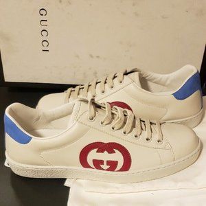 Gucci Miro Soft White Leather Sneaker Shoe, Gucci size 39.5